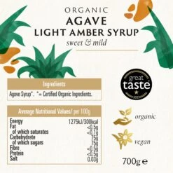 AGAVE LIGHT SYRUP -Fresh Spice Kitchen 13156BIONAAgaveLightSyrup700gBOP
