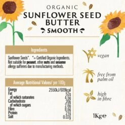 SUNFLOWER SEED BUTTER -Fresh Spice Kitchen 13927BIONASunflowerSeedButter170gBOP