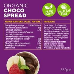 CHOCO SPREAD -Fresh Spice Kitchen 16553 BONSANPlainChocSpread350gBOP