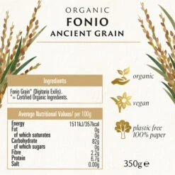 FONIO -Fresh Spice Kitchen 18588 BionaFonioOrganic350gBOP
