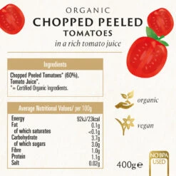 CHOPPED TOMATOES - 12 PACK -Fresh Spice Kitchen 4 Biona Chopped Tomatoes BOP 7fce59fc ee99 4251 9ca5 6bd60b4fa982