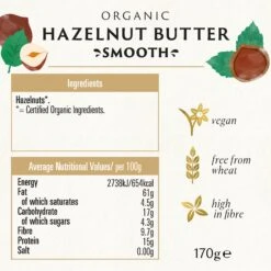 HAZELNUT BUTTER -Fresh Spice Kitchen 4 Biona HazelnutButter BOP Biona