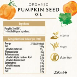 PUMPKIN SEED OIL -Fresh Spice Kitchen 4 Biona Pumpkin Seed Oil BOP