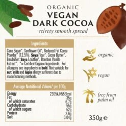 DARK COCOA SPREAD 7 DARK COCOA SPREAD -Fresh Spice Kitchen 6523BIONADarkChocolateSpread350gBOP