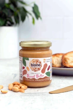 PEANUT BUTTER SMOOTH -Fresh Spice Kitchen Biona Smooth Nut Butter 1