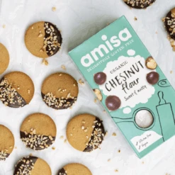 GLUTEN FREE CHESTNUT FLOUR -Fresh Spice Kitchen DippedCookiesChestnutFlour